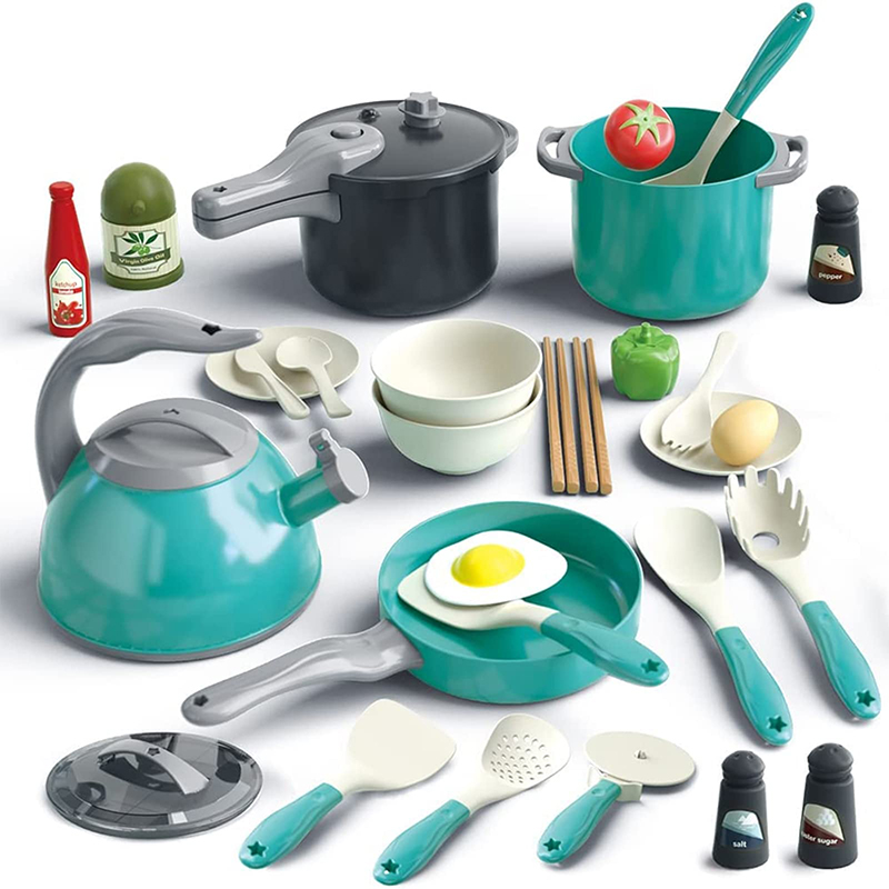 Hi Tech Kitchen Accessories - เด็กของเล่นห้องครัวอุปกรณ์เสริมเด็กวัยหัดเดินแสร้งทำอาหาร Playset เล่นหม้อกระทะเครื่องครัวของเล่นเล่นอาหารสำหรับเด็ก