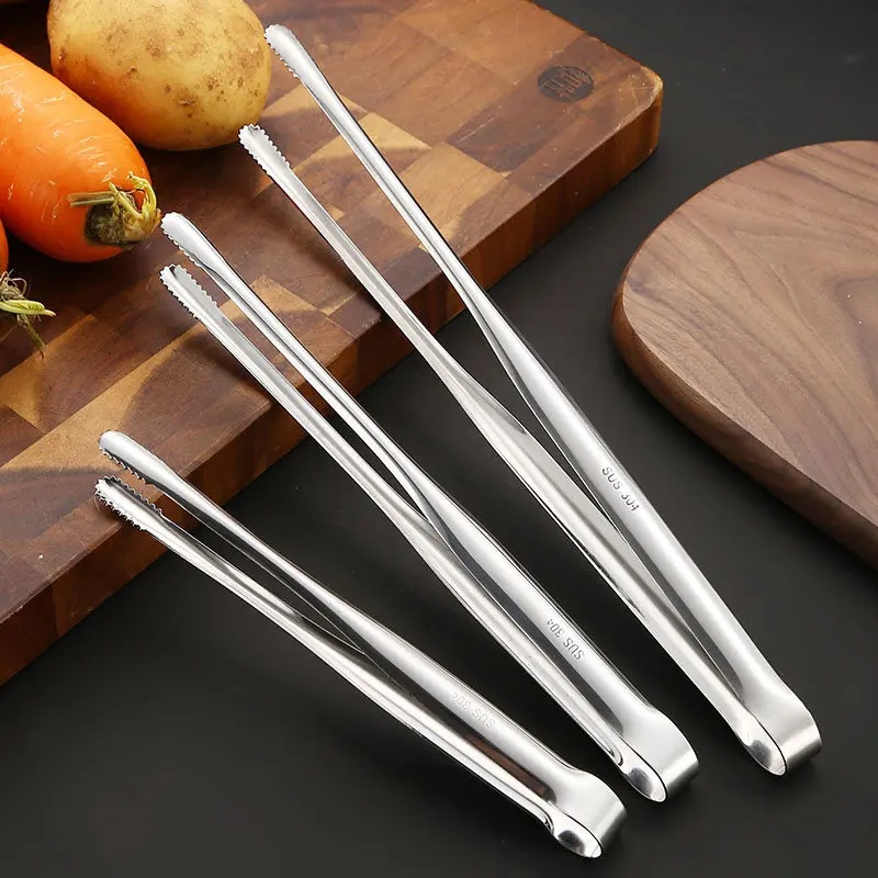 Hi Tech Kitchen Accessories - ที่คีบอาหารสแตนเลส 304 ที่หนีบอาหาร บาร์บีคิว สเต็ก ขนมปัง