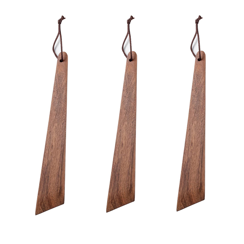 Hi Tech Kitchen Accessories - ไม้พายไม้แบบพกพา ทำจากไม้กระถินเทศ ใช้สำหรับพลิกอาหาร ขูดไข่ เหมาะสำหรับการตั้งแคมป์ ปิกนิก